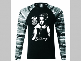 Elizabeth Bathory - Alžbeta Bátoriová pánske tričko (nie mikina!!) s dlhými rukávmi vo farbe " metro " čiernobiely maskáč gramáž 160 g/m2 materiál 100%bavlna